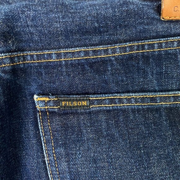 Filson Selvedge Jeans Men's 38 x 34 Fits 39 x 29 Blue Cotton Rail Splitter CC - Picture 8 of 15